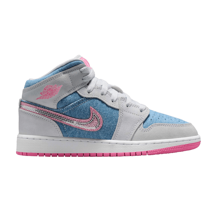 Air Jordan 1 Mid GS 'Denim Sequin'