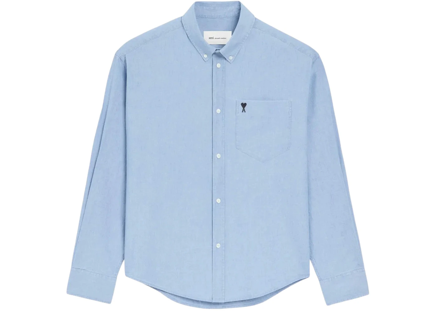 Ami Paris Boxy Fit Logo Shirt Blue
