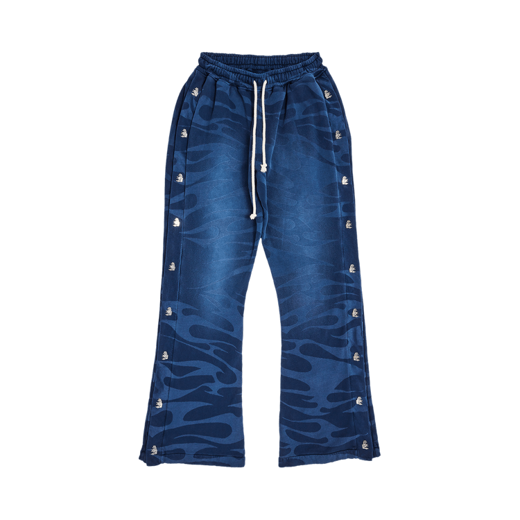 Hellstar SNAP Sweatpants W/ Flame 'Blue'