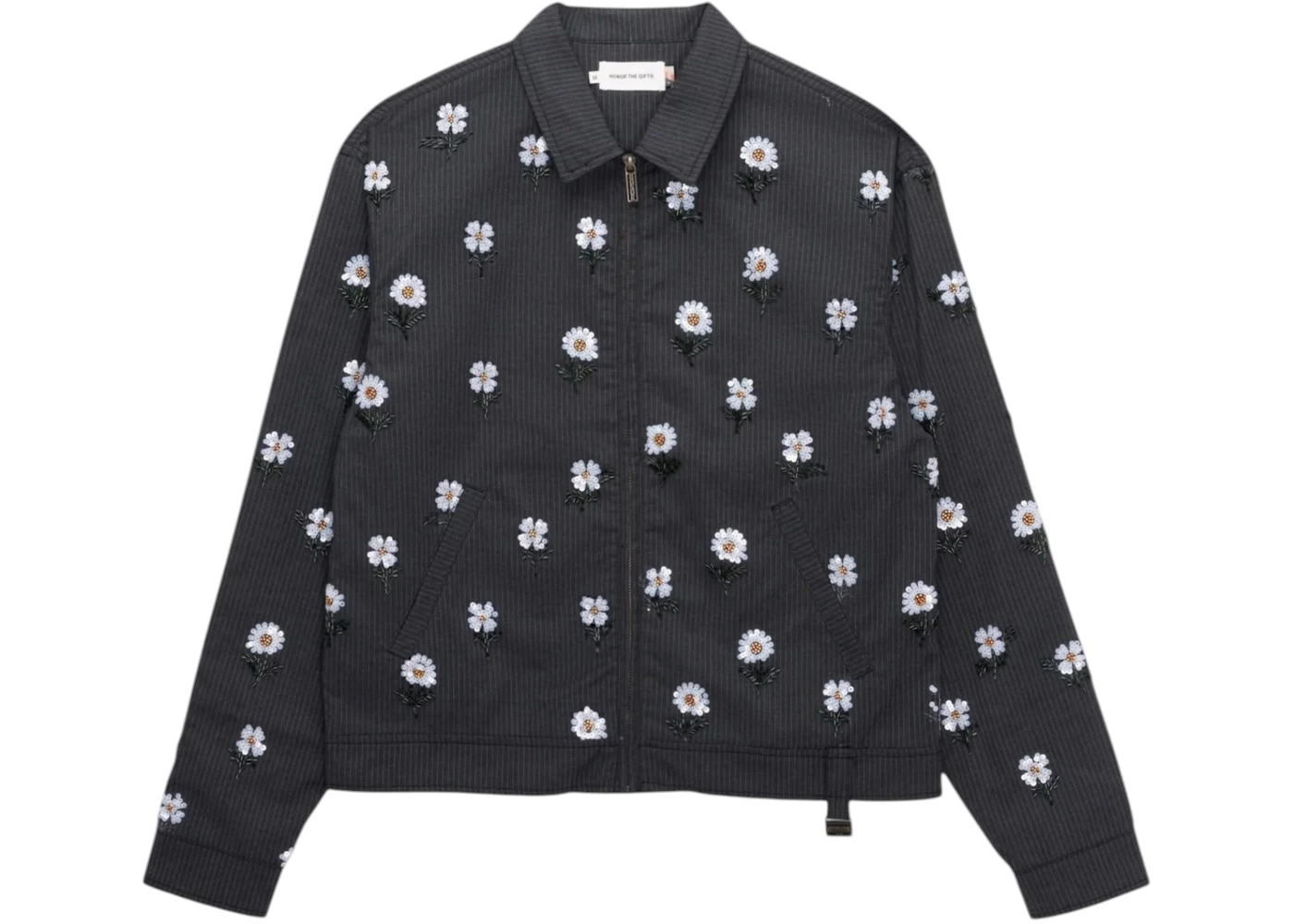 Honor The Gift Flowers Beaded Jacket Black