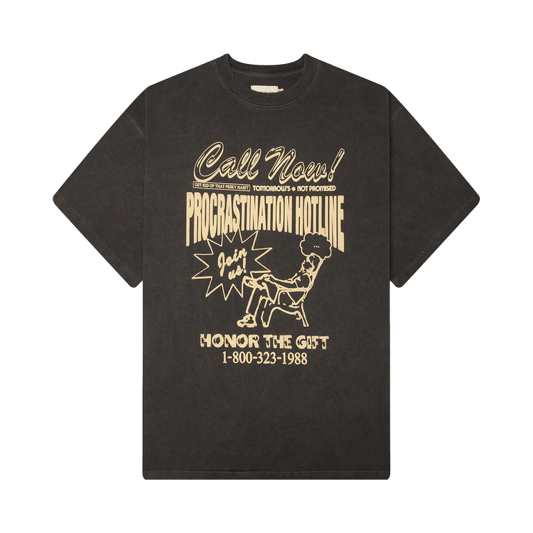 Honor The Gift Procastination Hotline Short-Sleeve 'Black'