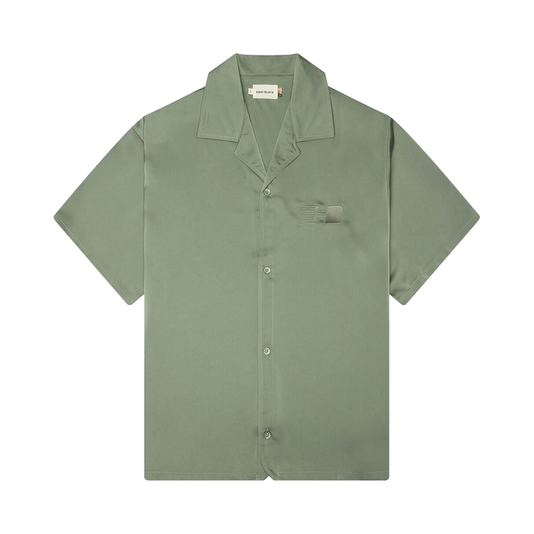 Honor The Gift Satin Chest Logo Camp Collar 'Sage'