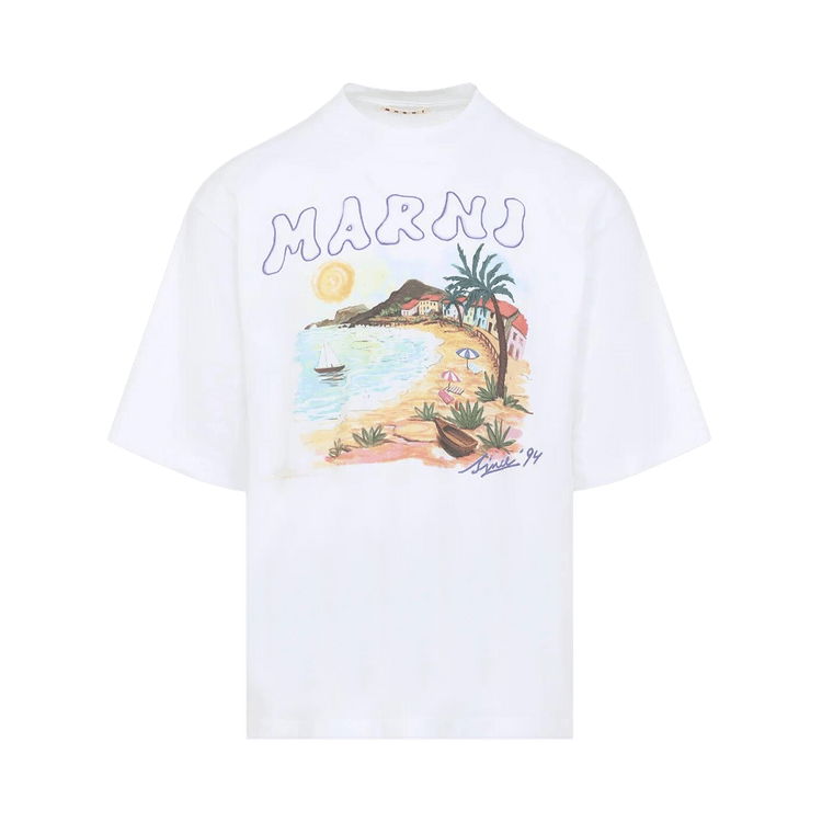 Marni Printed T-Shirt 'Lily White'