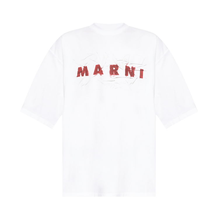 Marni Wrinkled Jersey T-Shirt 'Lily White'