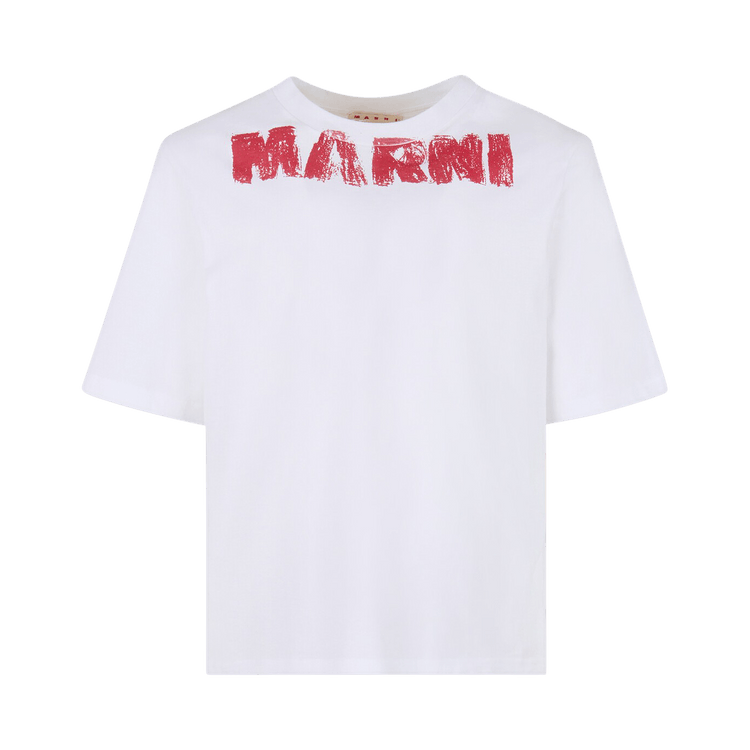 Marni Monolith Jersey T-Shirt 'Lily White'