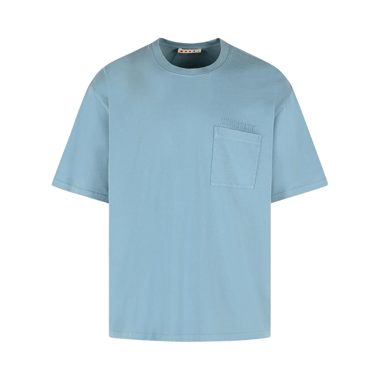 Marni Patches Cotton T-Shirt 'Light Blue'