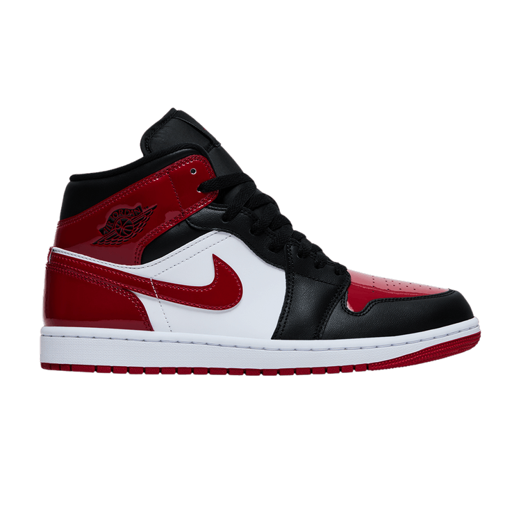 Jordan 1 Mid SE Patent Bred Toe