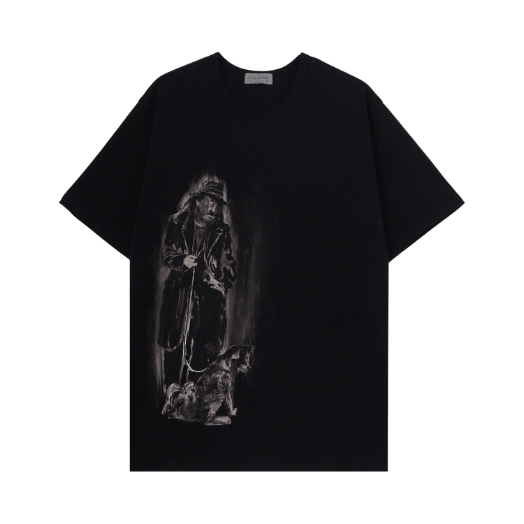 Yohji Yamamoto Cotton Single Jersey Round Neck Short-Sleeve T-Shirt 'Black'