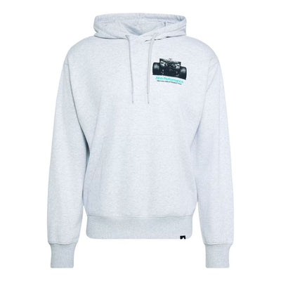 adidas x Mercedes AMG Petronas Formula 1 Team Hoodie Asia Sizing 'Light Grey Heather Semi Mint Rush'