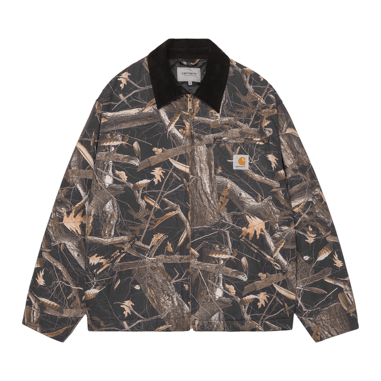 Carhartt WIP OG Detroit Jacket 'Black/Black /Heavy Stone Wash/Camo Feather Tree'