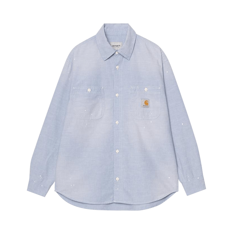 Carhartt WIP Long-Sleeve Painter Shirt 'Blue (Worn Used/Splatter)'