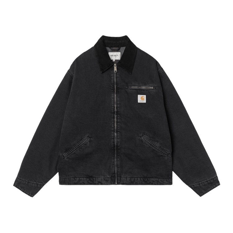 Carhartt WIP OG Detroit Jacket 'Black/Black (Stone Washed)'