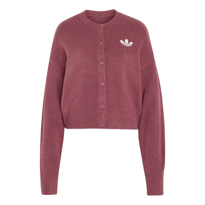 (WMNS) adidas Essentials Knit Cardigan Asia Sizing 'Burgundy'