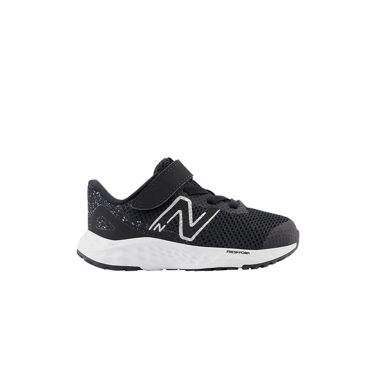 New Balance Fresh Foam Arishi v4 Bungee Lace Top Strap Toddler Wide 'Black Silver Metallic'