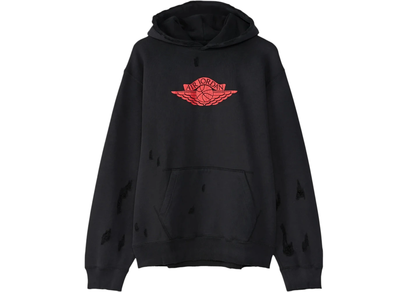 Jordan Rare Air Fleece Pullover Hoodie Black/Gym Red