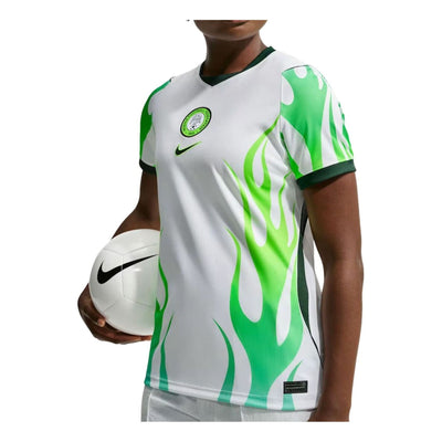 (WMNS) Nike Nigeria 2026 Stadium Away Dri-FIT Replica Jersey 'White Green Glow Black'