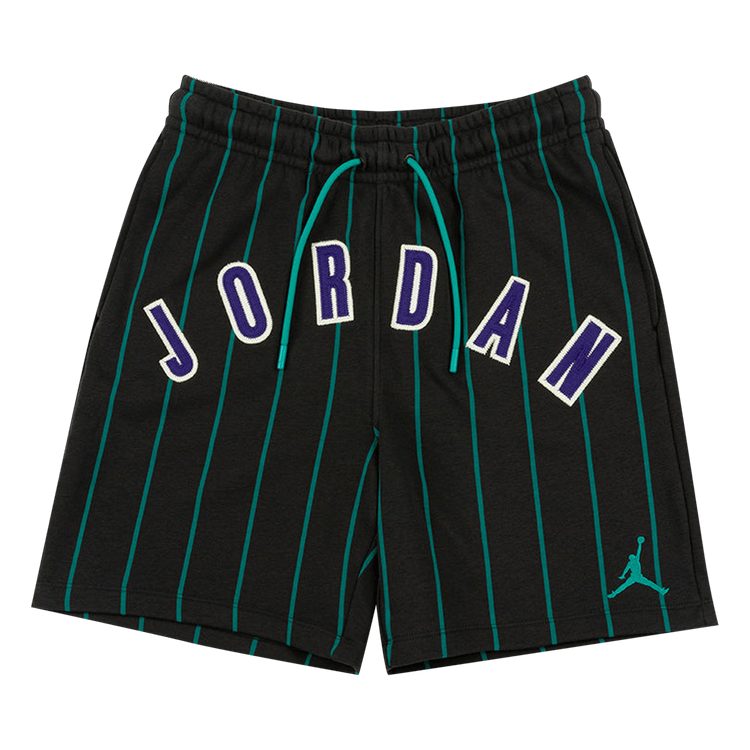 Air Jordan Brooklyn Fleece Striped Diamond Short 'Off Black/New Emerald'