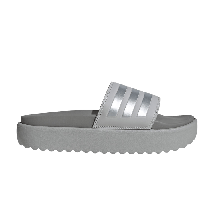 Adidas Wmns Adilette Platform Slide 'Grey Silver Metallic'