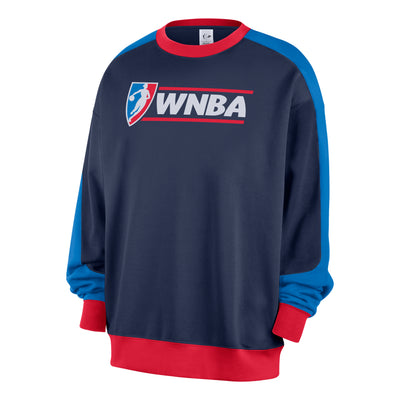 Nike WNBA 30th Fleece Crew 'Midnight Navy Action Red Light Photo Blue White'