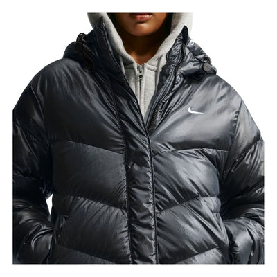 (WMNS) Nike Sportswear Windpuffer Loose Storm-FIT Hooded Down Jacket 'Black Sail'