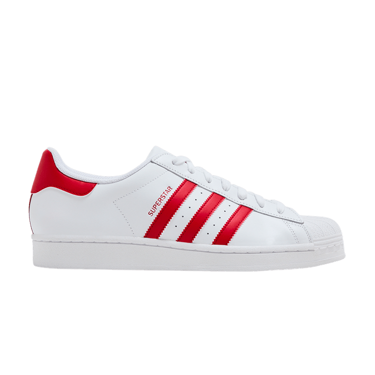 adidas Superstar 'Footwear White Scarlet'