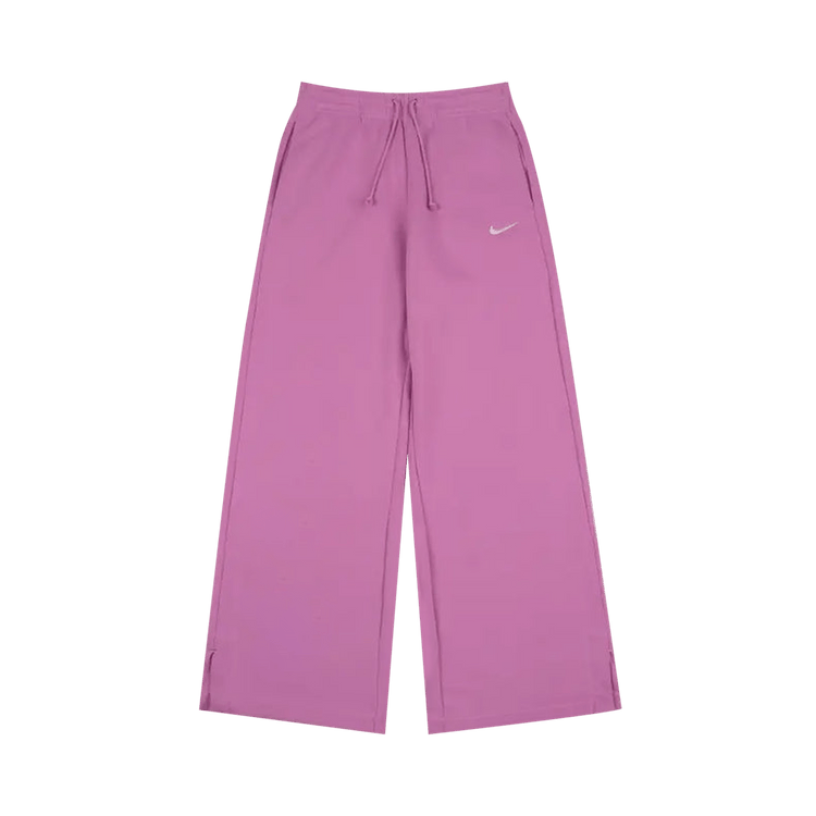 Nike NSW Phoenix Fleece High-Waisted Wide-Leg Pants 'Light Magenta/Sail'