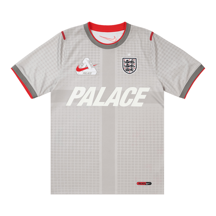 Palace x Nike England Dri-Fit Academy Pro Short-Sleeve Football Top 'Pewter Grey/Bright Crimson'