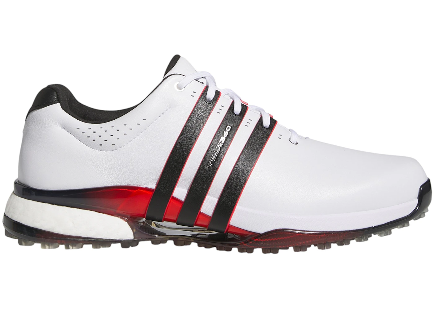 adidas Tour360 25 Spikeless Golf Cloud White Core Black Lucid Red