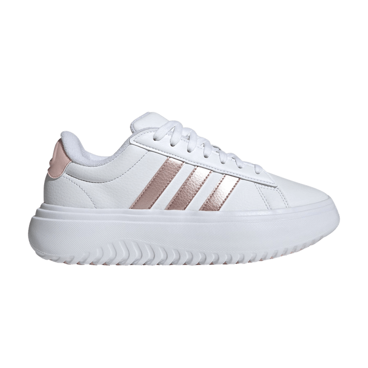 Adidas Wmns Grand Court Platform 'White Sandy Pink Metallic'