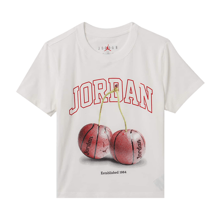 Air Jordan Brooklyn T-Shirt 'White/Gym Red/Black'