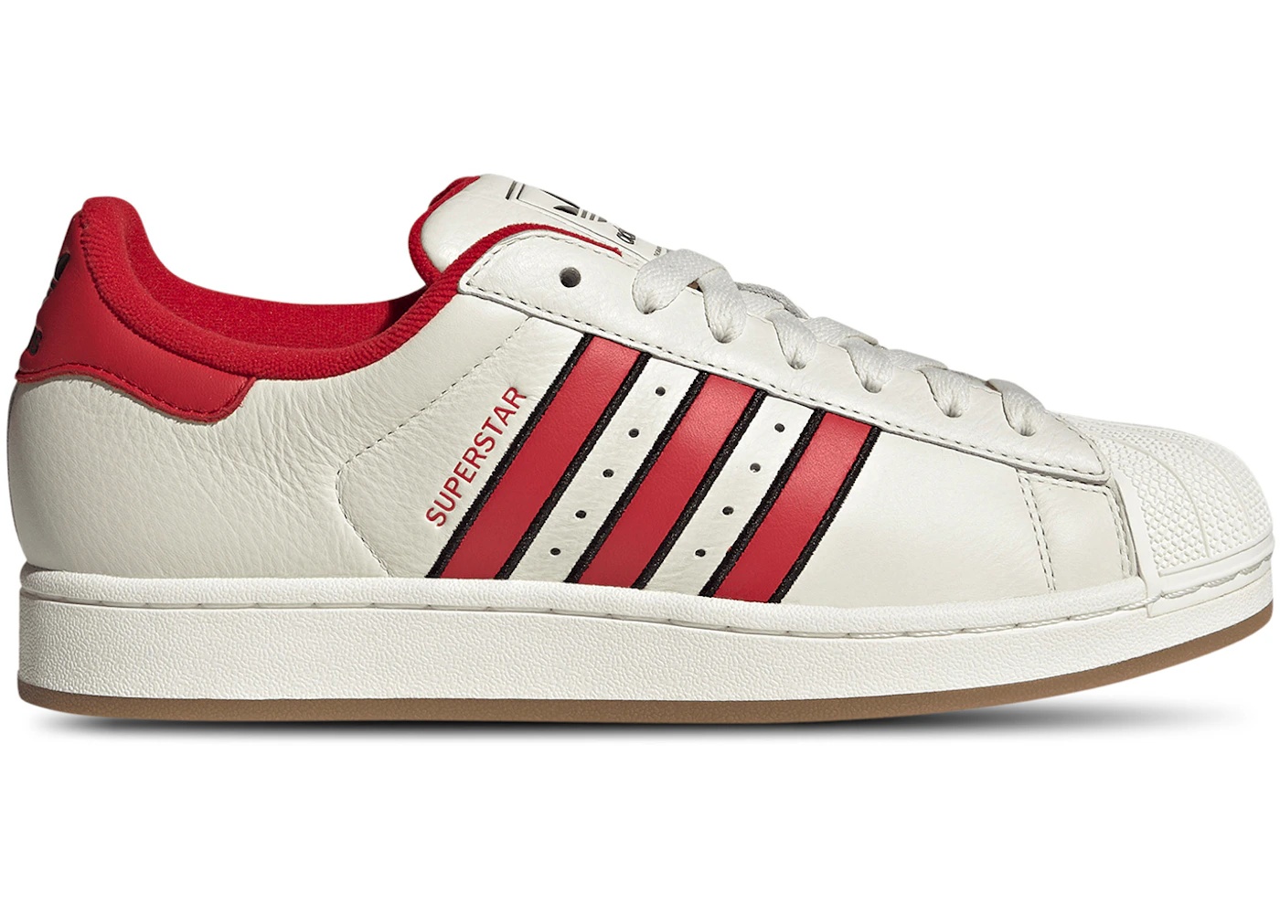 adidas Superstar II Off White Better Scarlet Black