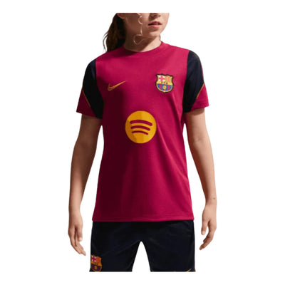 (GS)Nike x F.C. Barcelona Strike Dri-FIT T-Shirt 'Noble Red Blackened Blue Mineral Yellow'