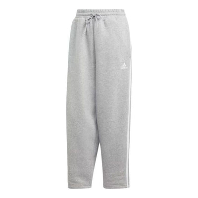 adidas Essentials 3-Stripes Open Hem Sweatpants 'Grey'