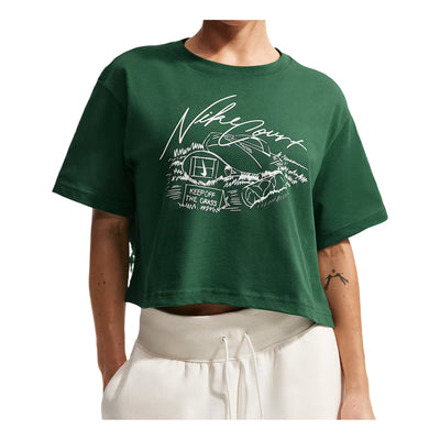 (WMNS) Nike Cropped T-Shirt 'Gorge Green'