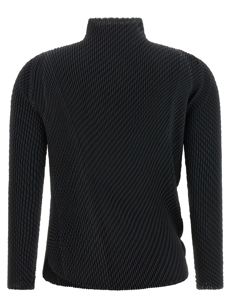 Issey Miyake Misty Pleats High Neck Top