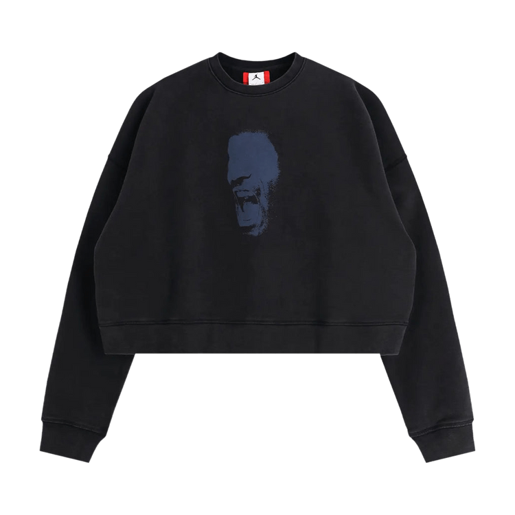 Air Jordan x IH Cropped Fleece Crew-Neck Sweatshirt 'Black'