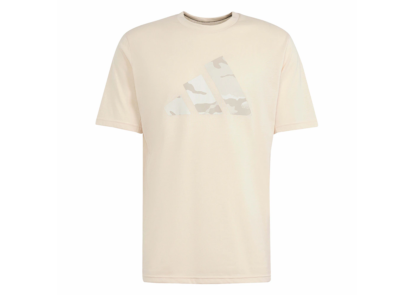 adidas Train Essentials Seasonal Brand Love Camo Tee Crystal Sand/Black