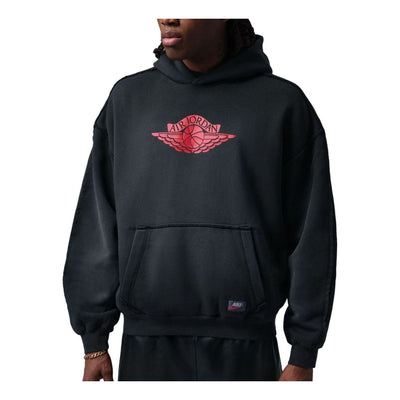 Jordan Flight Wings Fleece Hoodie 'Black University Red'