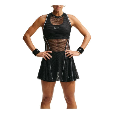 (WMNS) Nike Court Slam Dress 'Black Brilliant Orange White'