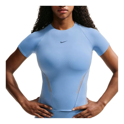 (WMNS) Nike Universa Mesh T-Shirt 'Work Blue Chambray New Slate'