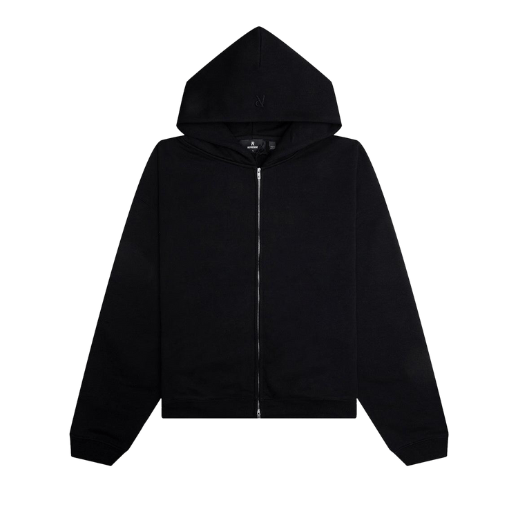 Represent Clo Initial Boxy Oversized Zip Through Hoodie 'Black'