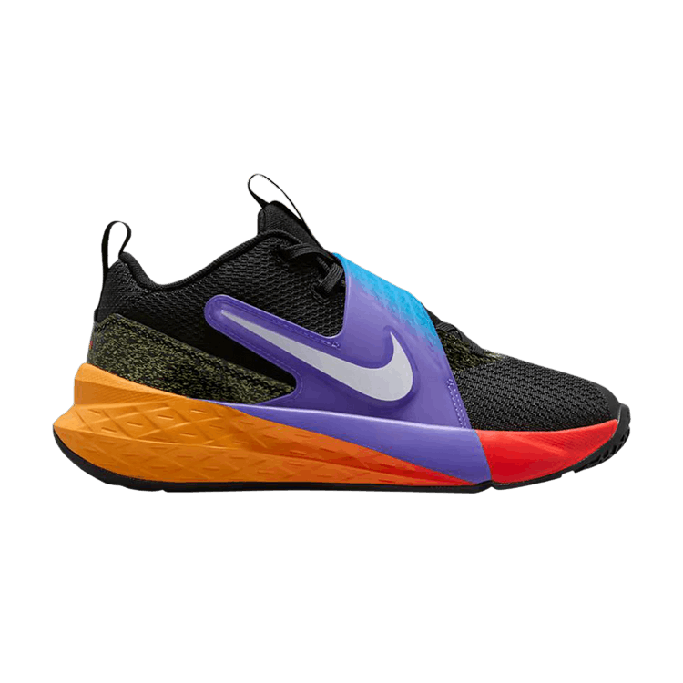Nike Team Hustle D12 GS 'Black Laser Orange Action Grape'