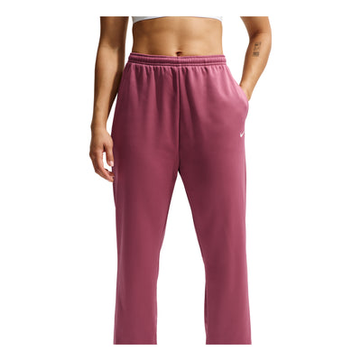(WMNS) Nike Studio Fleece Sport Therma-FIT Mid-Rise Pants 'Pink Smoke White'