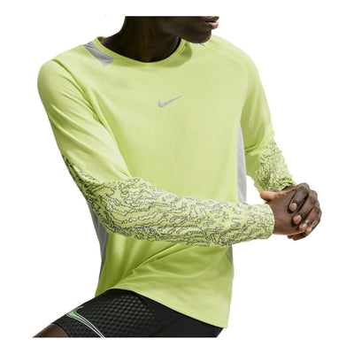 Nike Stride Dri-FIT Winterized Long-Sleeve 'Light Lemon Twist Grey Fog'