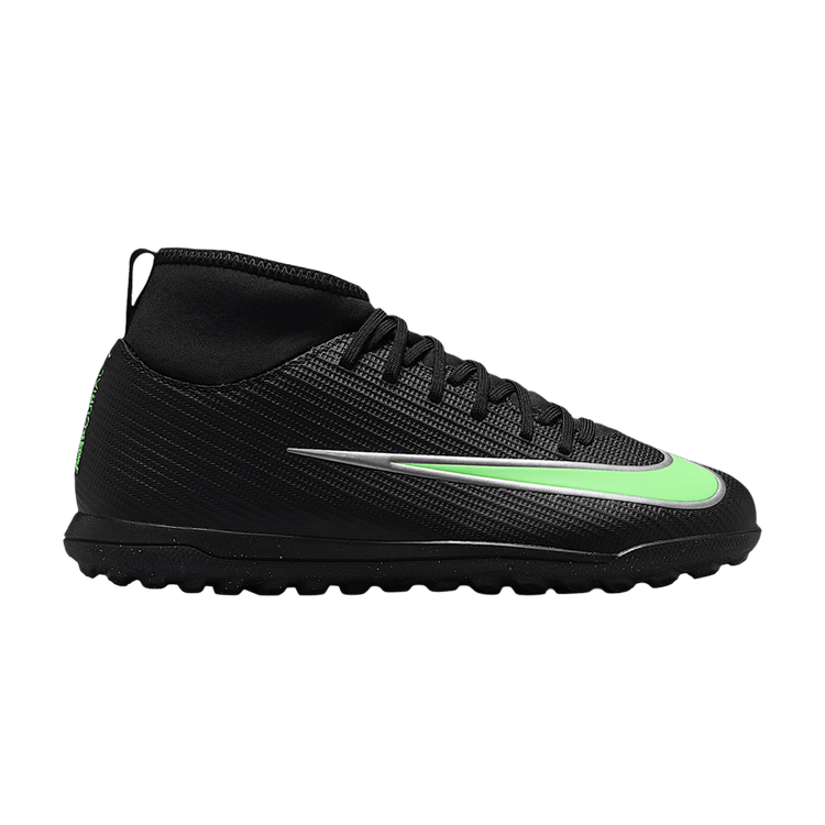 Nike Jr. Mercurial Superfly 11 Club Turf High-Top GS 'Black Black Illusion Green'