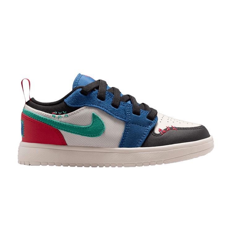 Nike Air Jordan 1 Low ALT SE PS 'True Blue Red Kinetic Green'