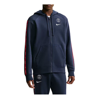 Nike Paris Saint-Germain City Side Full-Zip Fleece Hoodie 'College Navy White'