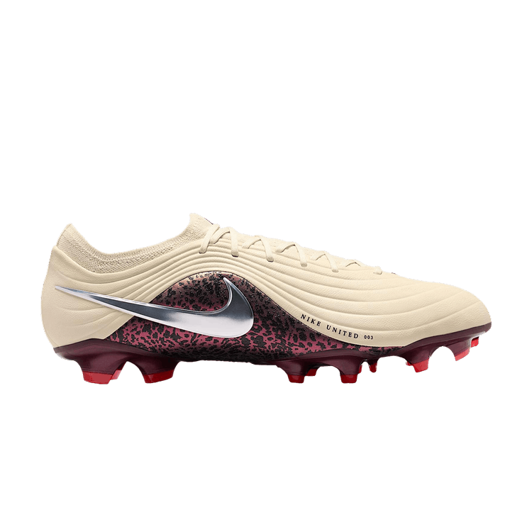 Nike United Tiempo Maestro Elite FG Low 'Fossil Burgundy Crush Metallic Silver'