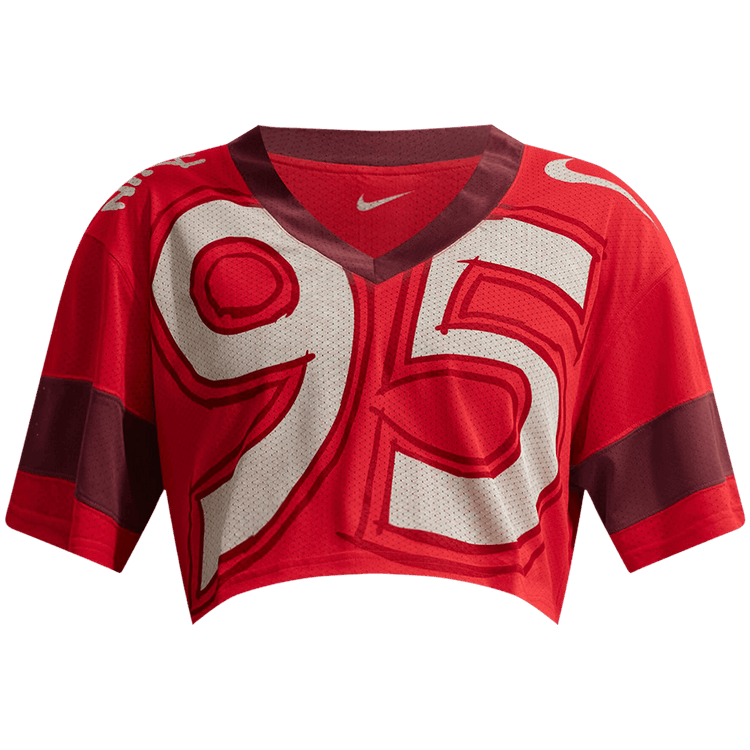 Nike Oversized Cropped Jersey 'University Red/Team Red/Chalk'