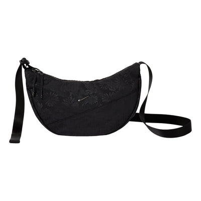 Nike Aura Floral Crescent 4L Crossbody Bag 'Black Gunmetal'
